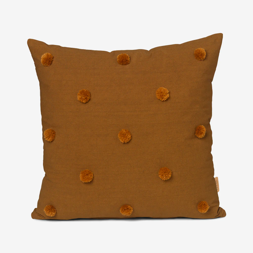 Ferm Living Dot Tufted Cushion Sugar Kelp Mustard - Image 3