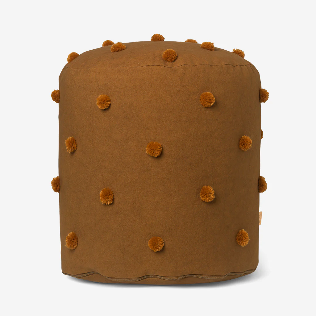 Ferm Living Dot Tufted Pouf Sugar Kelp Mustard - Image 3