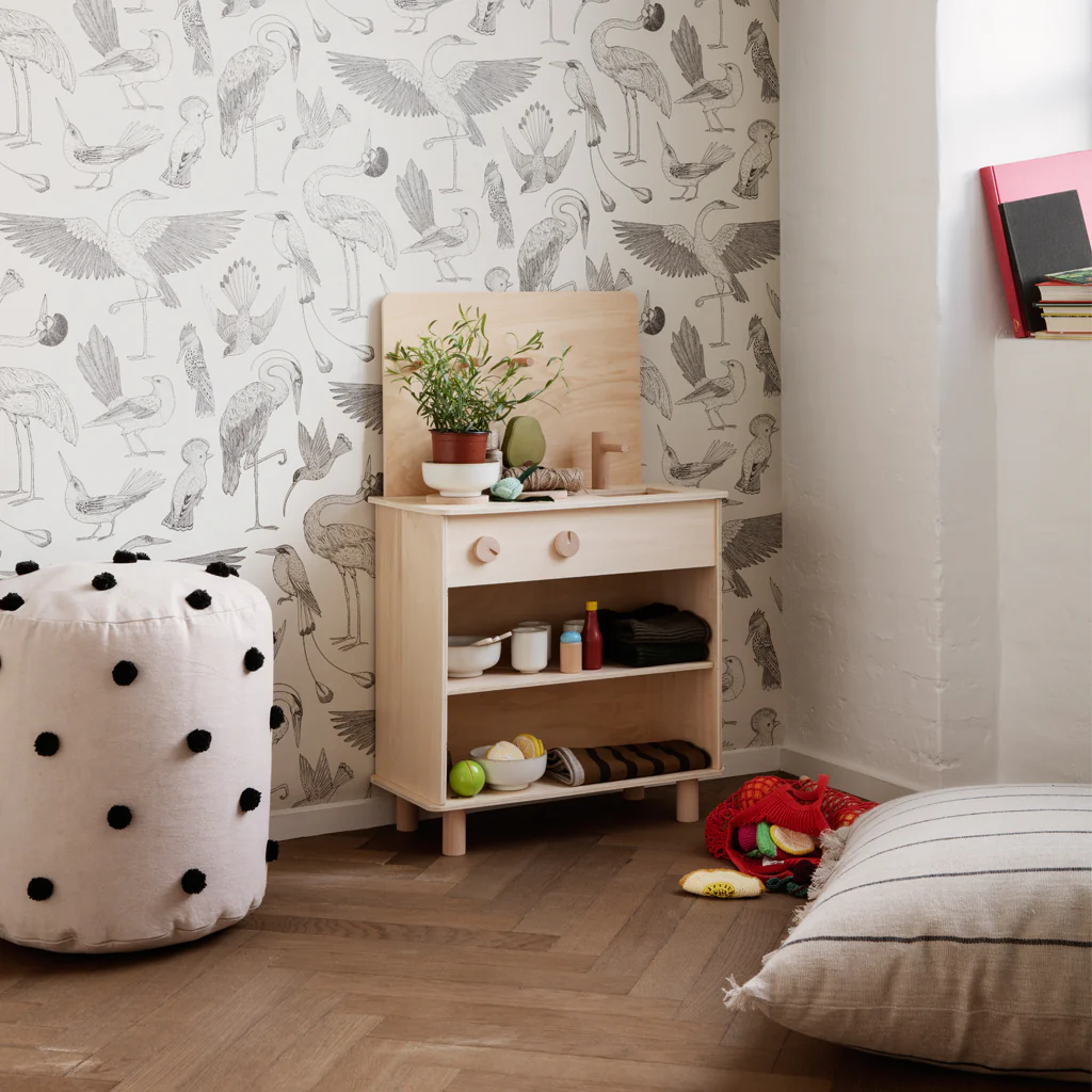 Ferm Living Dot Tufted Pouf Sand Black - Image 5