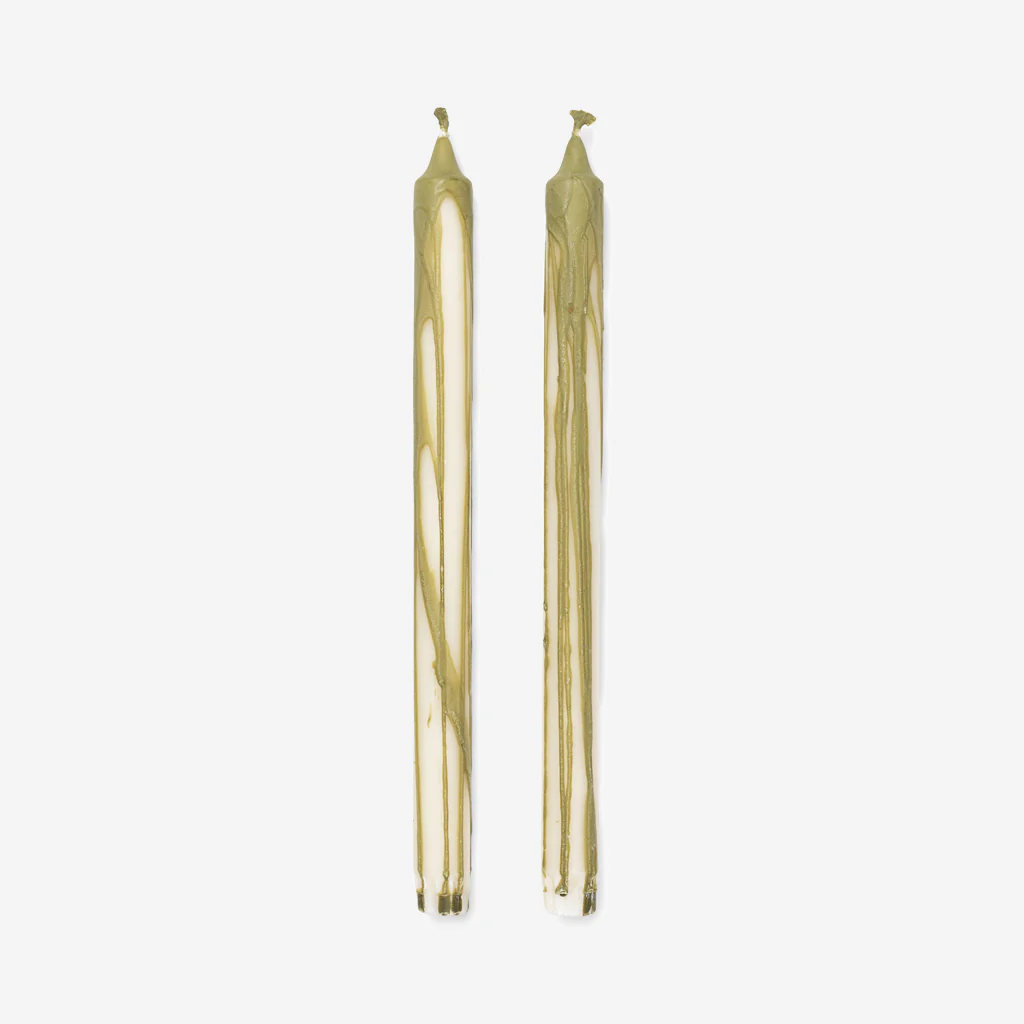 Ferm Living Dryp Candles Green - Image 3