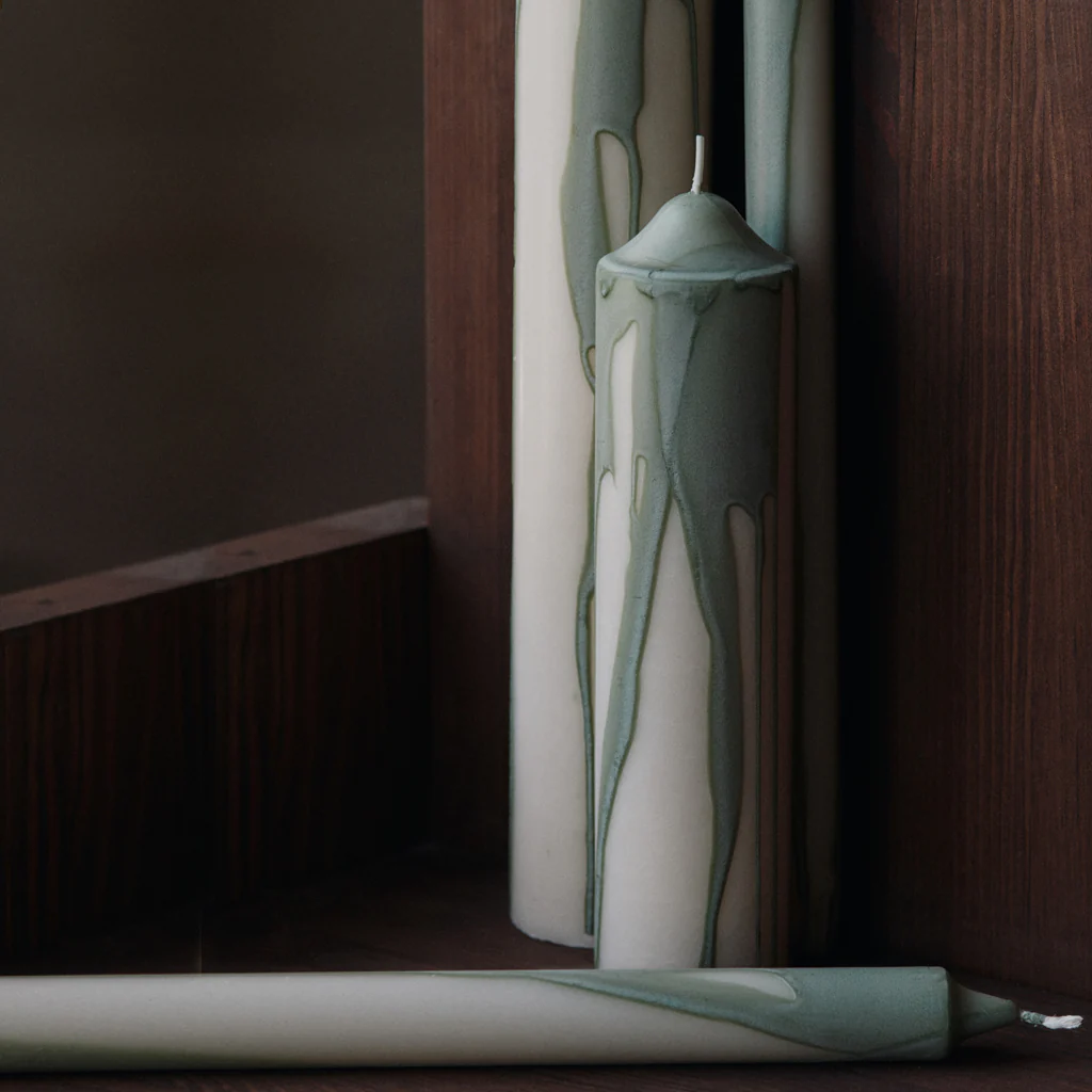Ferm Living Dryp Candles Tea Green - Image 3