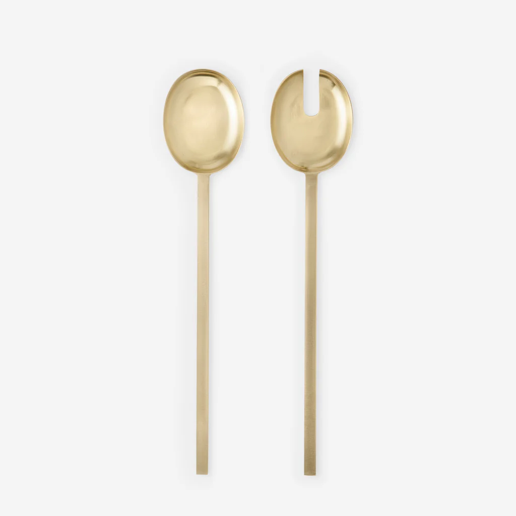 Ferm Living Fein Salad Servers Brass - Image 3