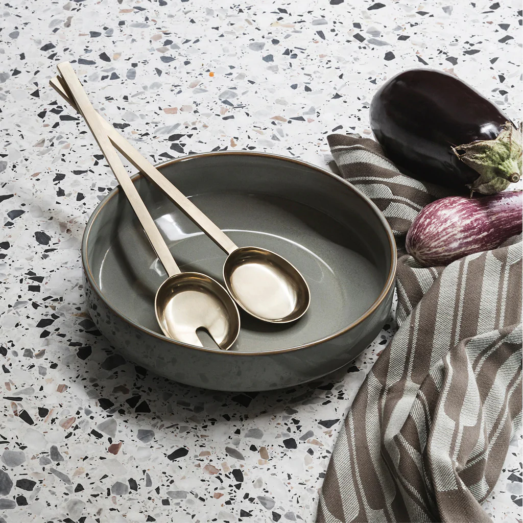 Ferm Living Fein Salad Servers Brass - Image 4