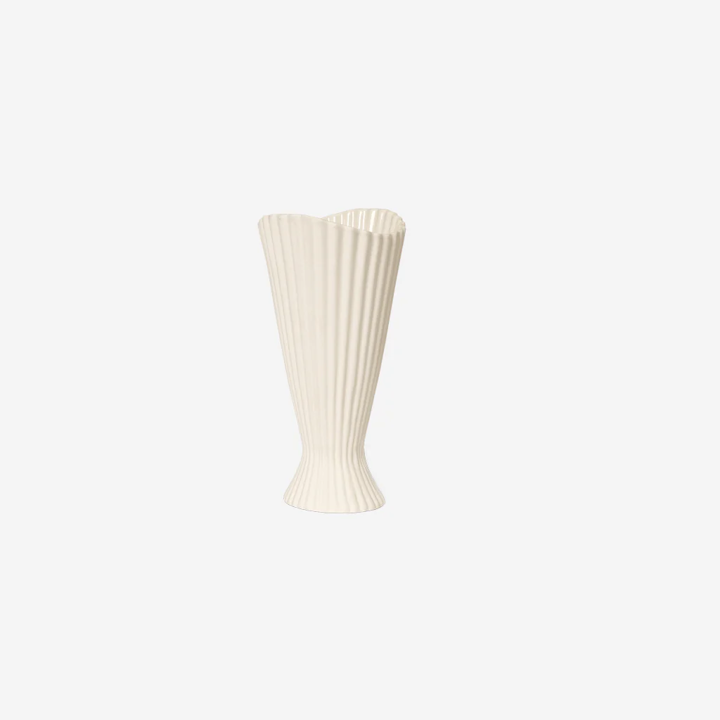 Ferm Living Fountain Vase Off White Small