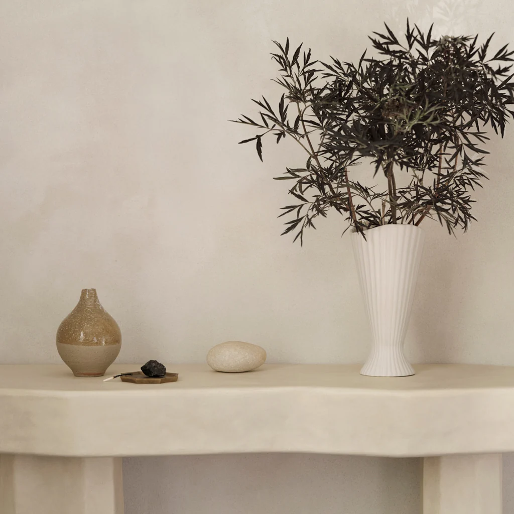 Ferm Living Fountain Vase Off White Small - Image 2