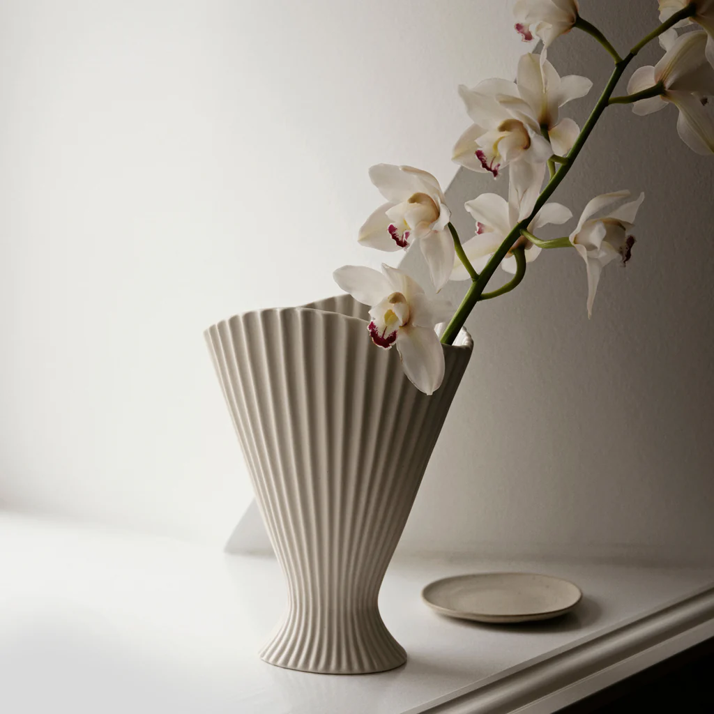 Ferm Living Fountain Vase Off White Small - Image 3