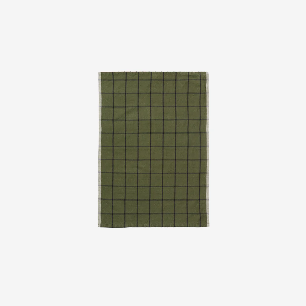 Ferm Living Hale Tea Towel Green Black
