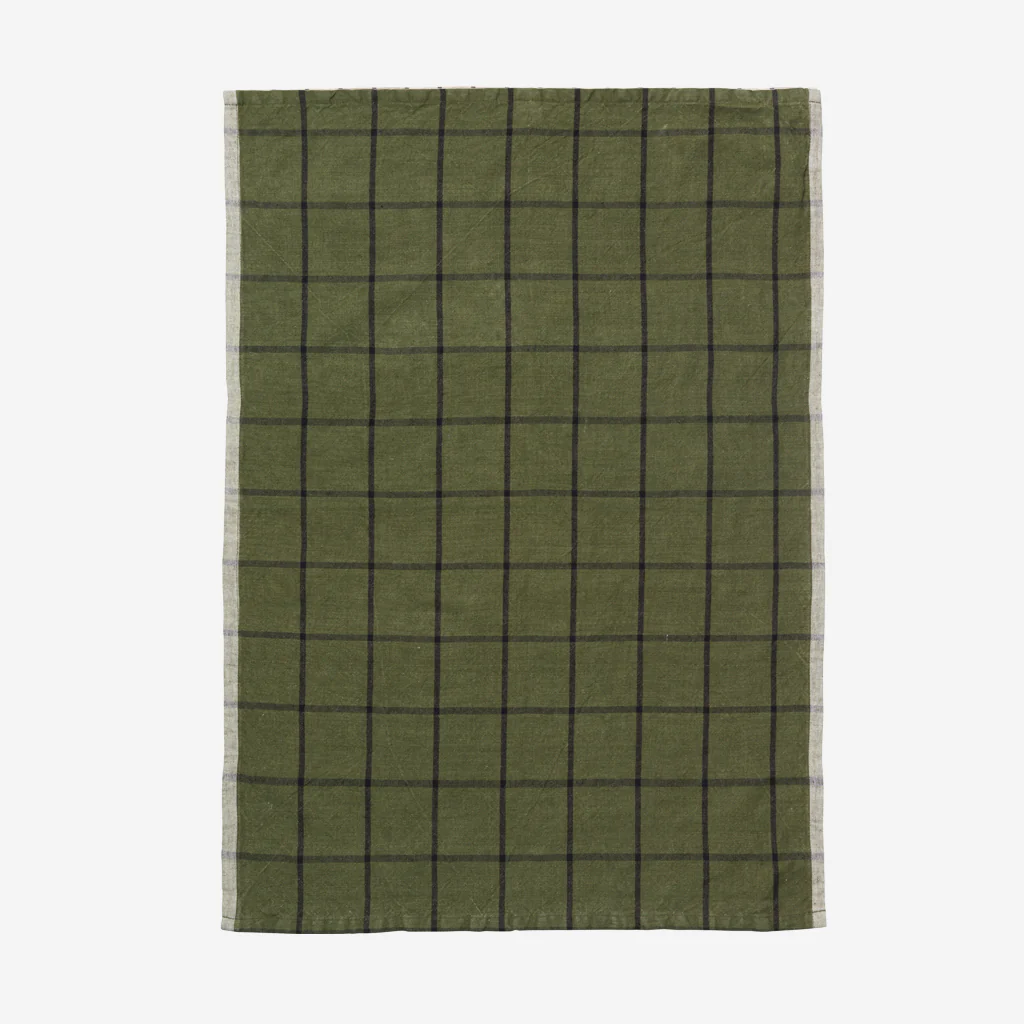 Ferm Living Hale Tea Towel Green Black - Image 3
