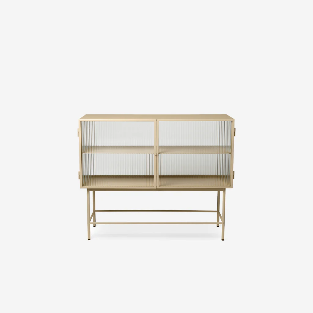 Ferm Living Haze Sideboard Reeded Glass Cashmere
