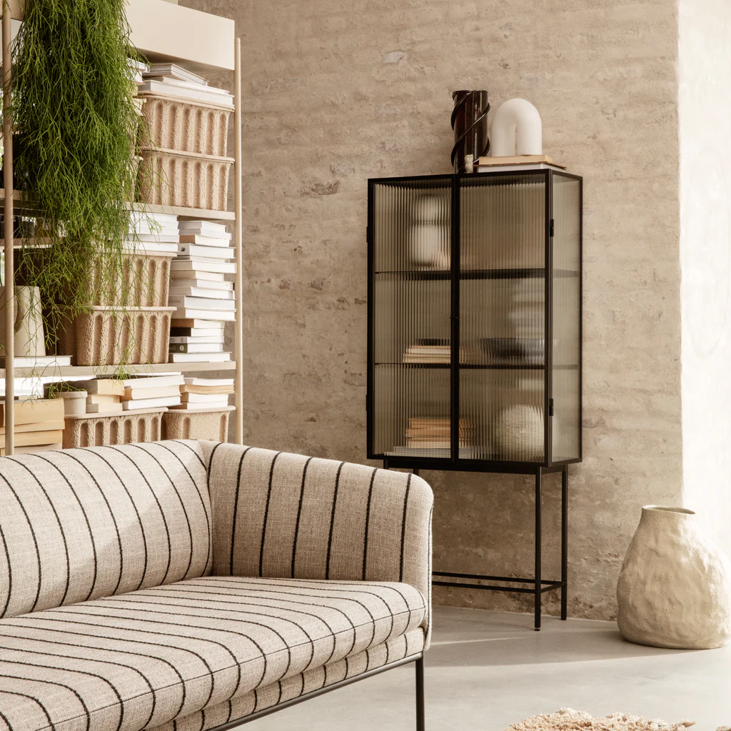 Ferm Living Haze Vitrine Reeded Glass Black - Image 2