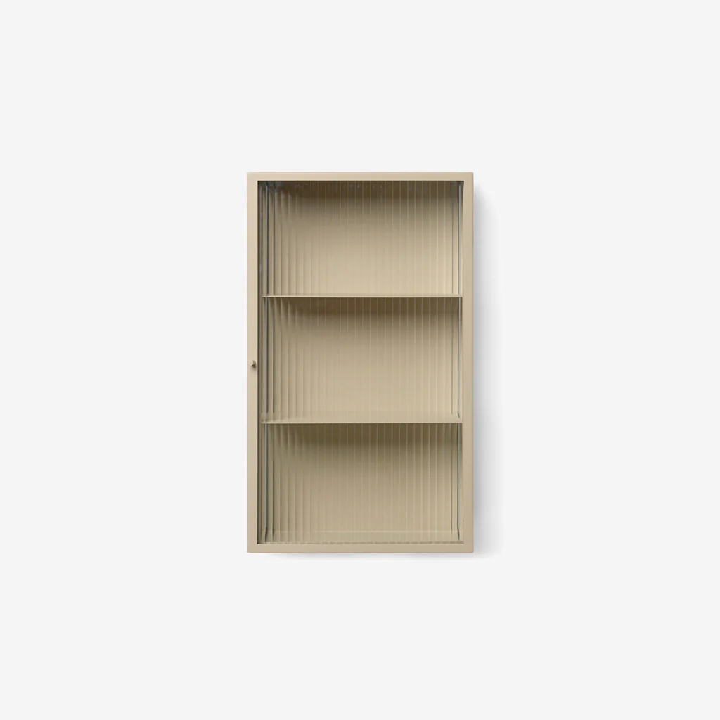 Ferm Living Haze Wall Cabinet Reeded Glass Cashmere