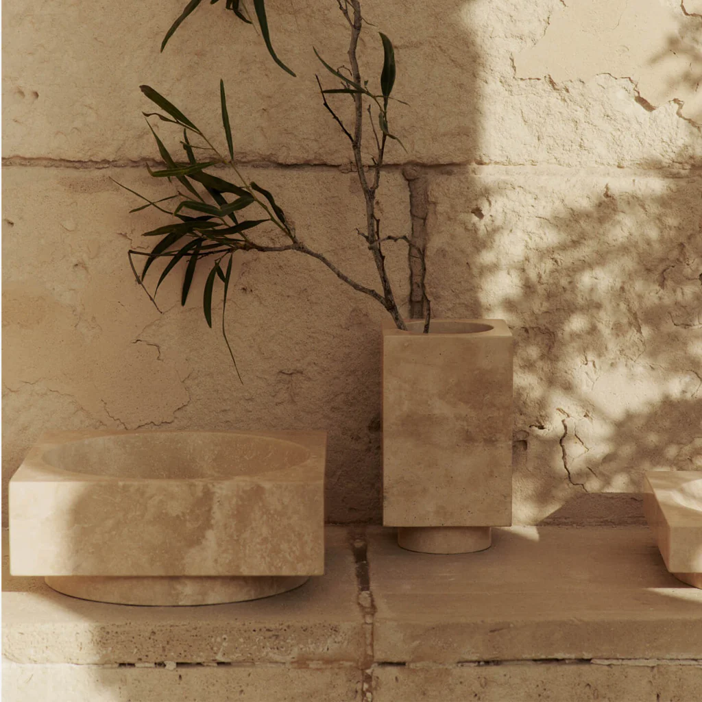 Ferm Living Hew Vase Travertine - Image 2