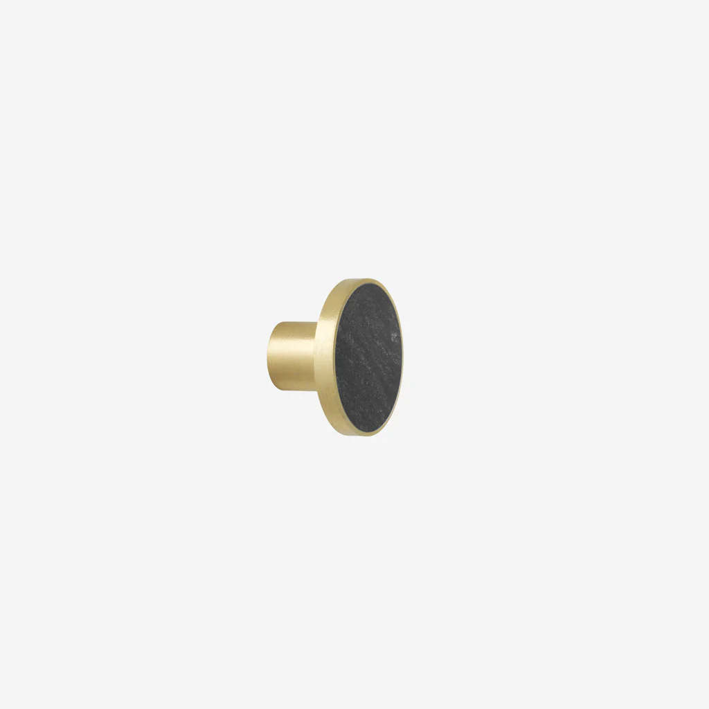 Ferm Living Hook Black Marble Brass Large