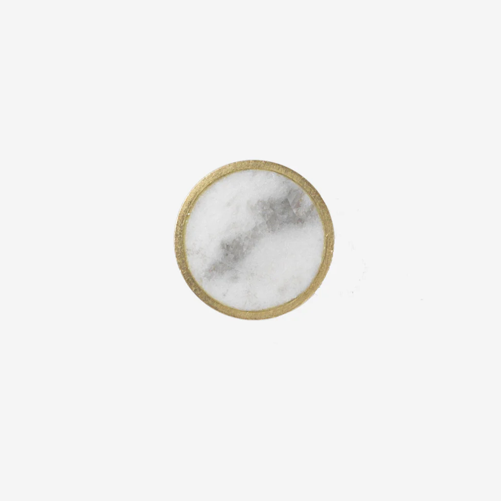 Ferm Living Hook White Marble Brass Small - Image 3