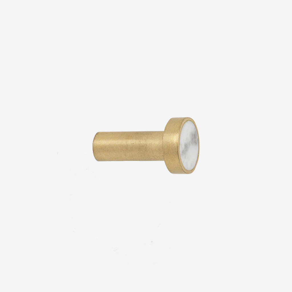 Ferm Living Hook White Marble Brass Small - Image 4