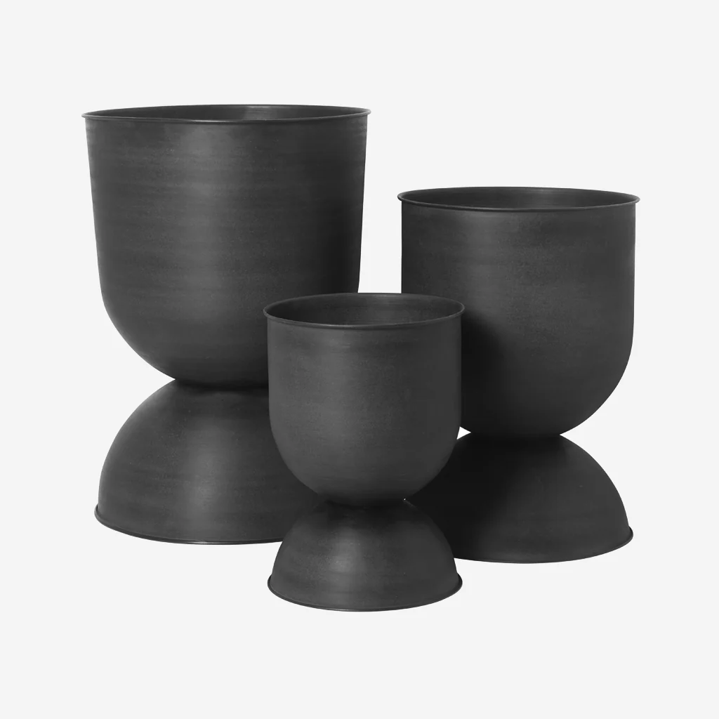 Ferm Living Hourglass Pot Black Large - Image 3