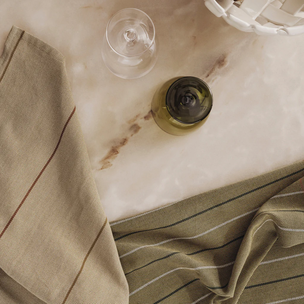 Ferm Living Ito Tea Towel Set Seaweed Flax - Image 2