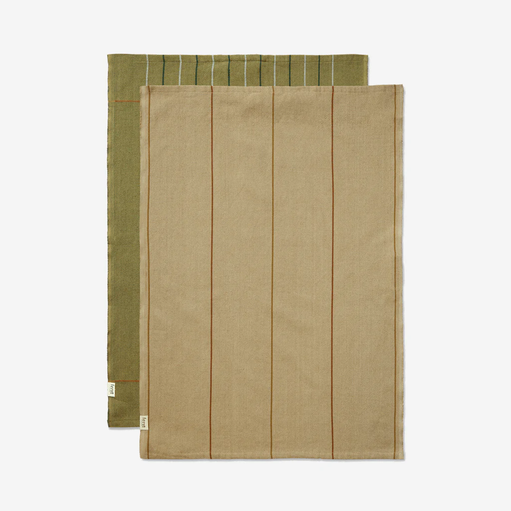 Ferm Living Ito Tea Towel Set Seaweed Flax - Image 5