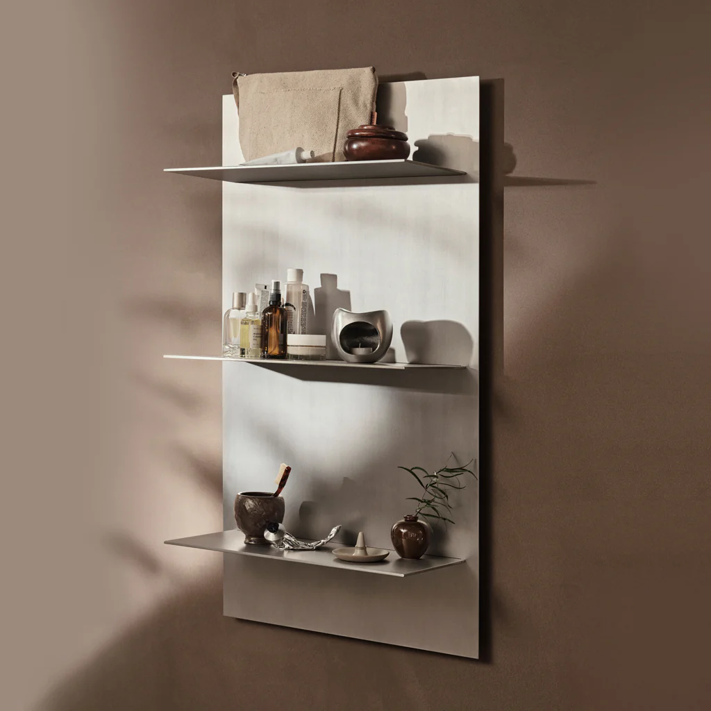 Ferm Living Lager Wall Shelf Triple Aluminium - Image 2