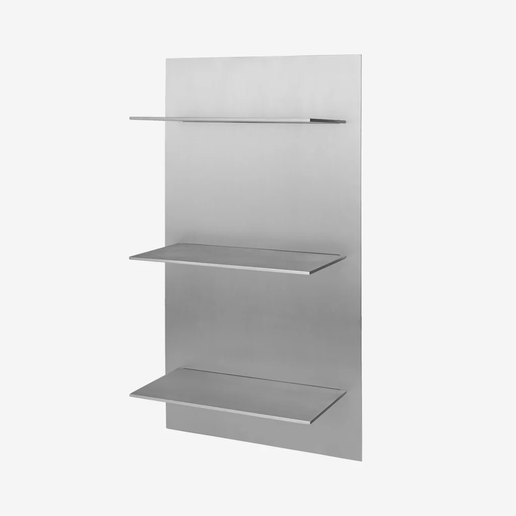 Ferm Living Lager Wall Shelf Triple Small Aluminium - Image 3