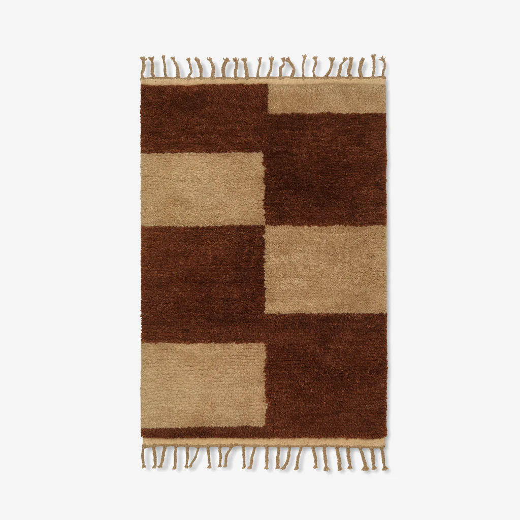Ferm Living Mara Knotted Rug Large Brick / Off White - Image 3