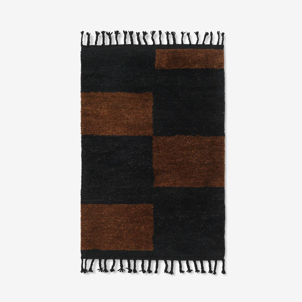 Ferm Living Mara Knotted Rug Large Black / Chocolate - Image 3