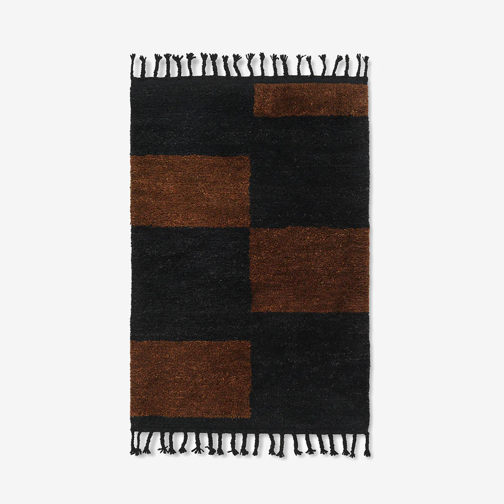 Ferm Living Mara Knotted Rug Small Black / Chocolate - Image 3