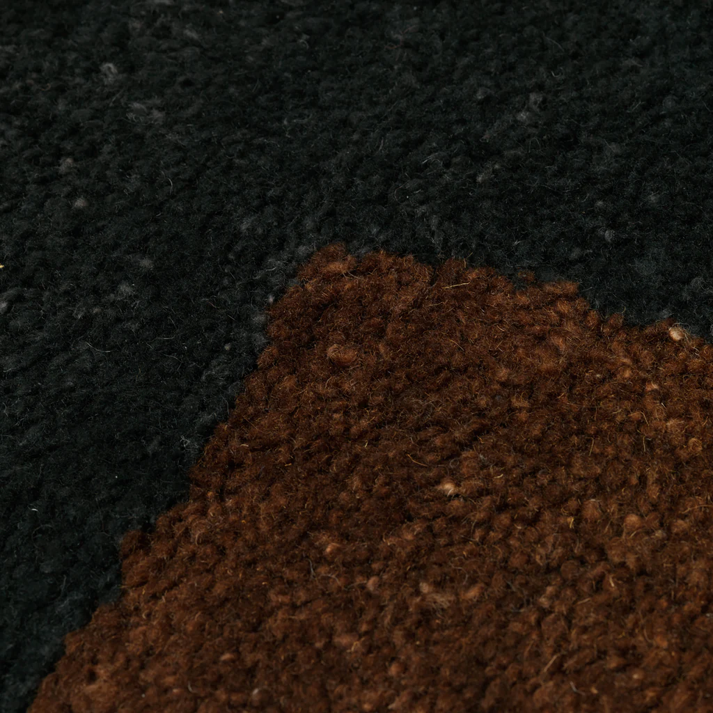 Ferm Living Mara Knotted Rug Small Black / Chocolate - Image 4