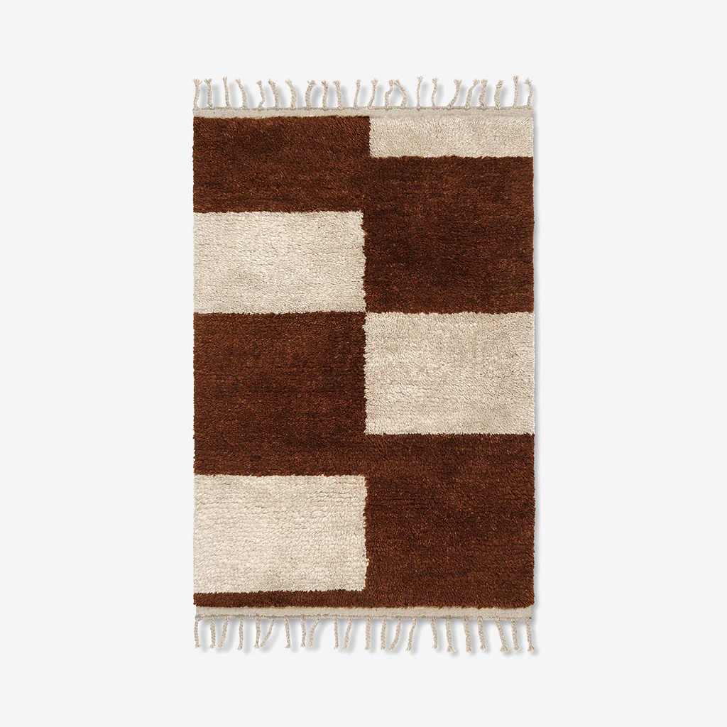 Ferm Living Mara Knotted Rug Small Brick / Off White - Image 3