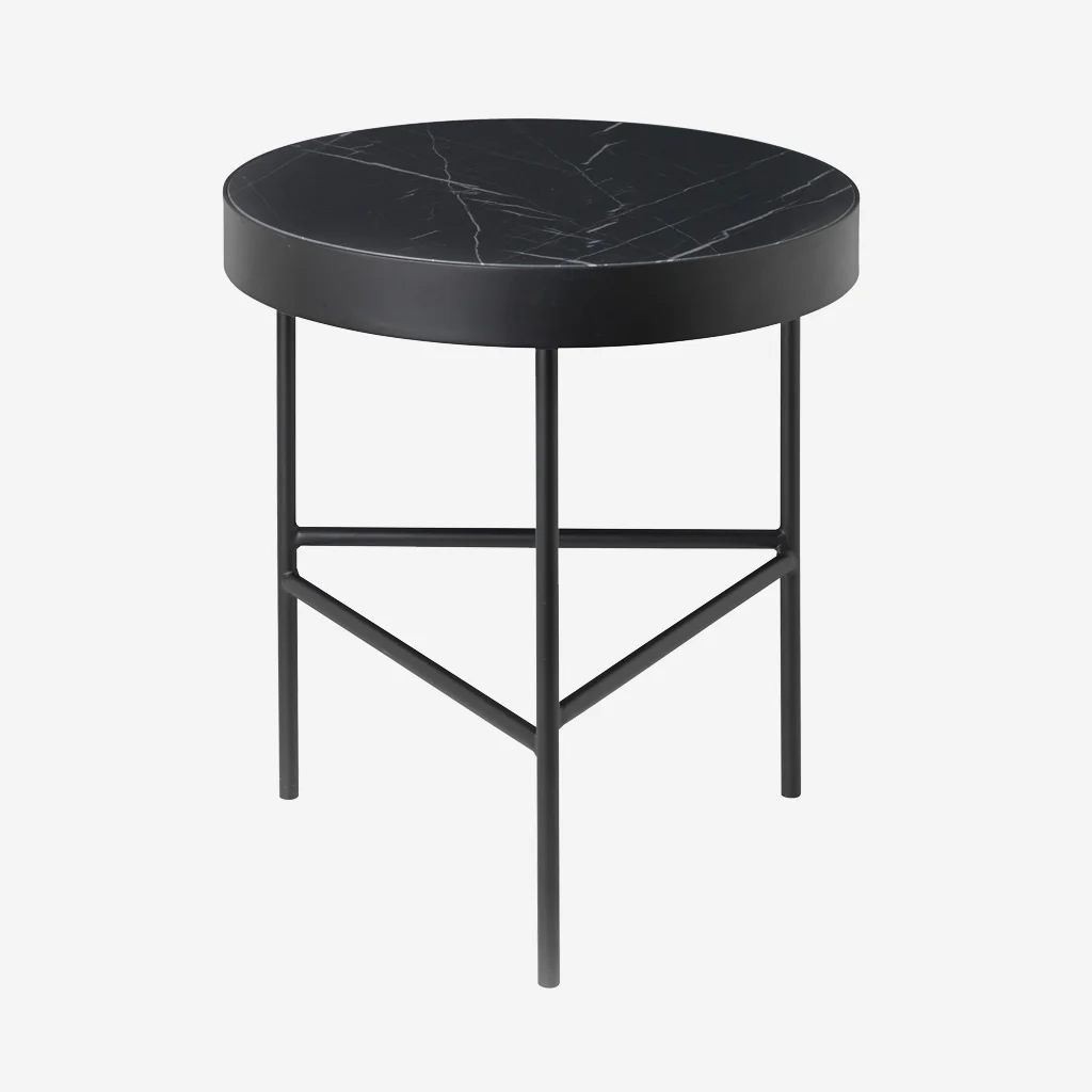 Ferm Living Marble Side Table Black - Image 2