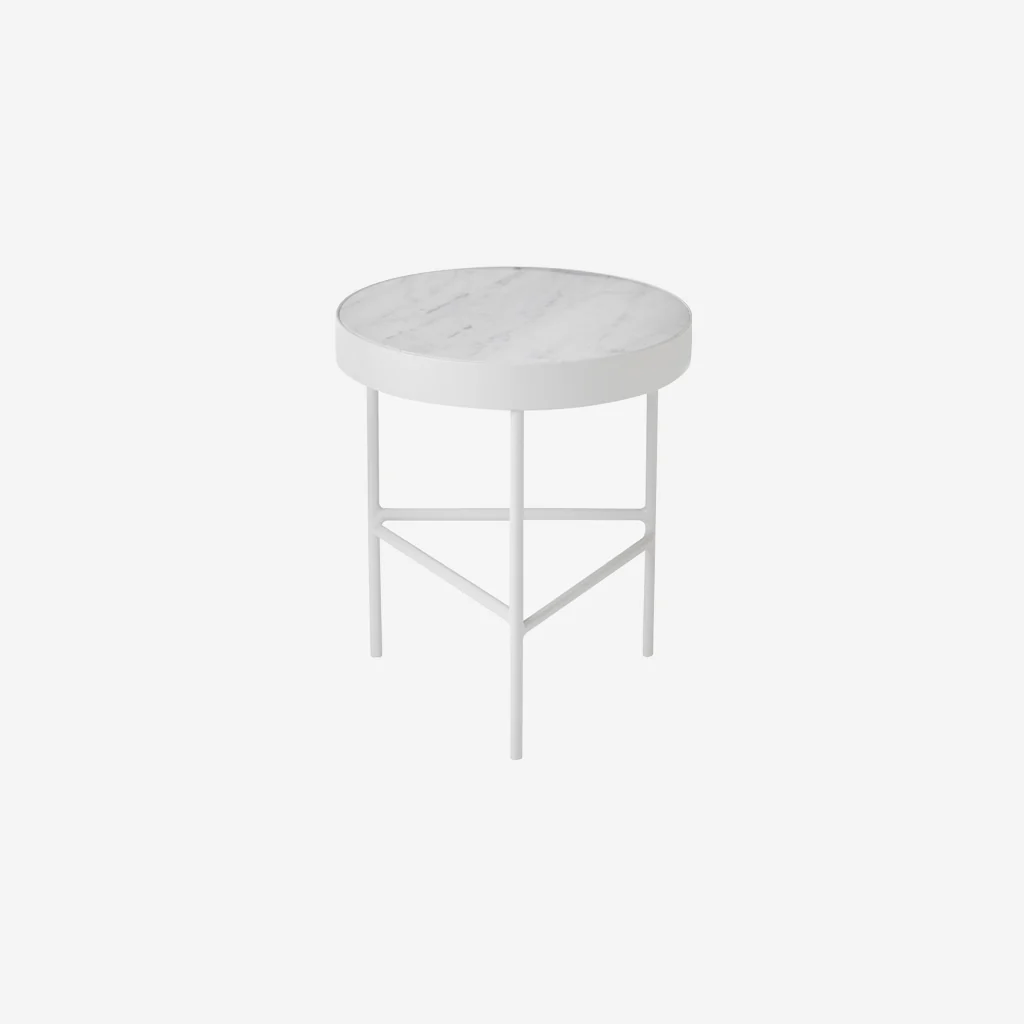 Ferm Living Marble Side Table White Carrera