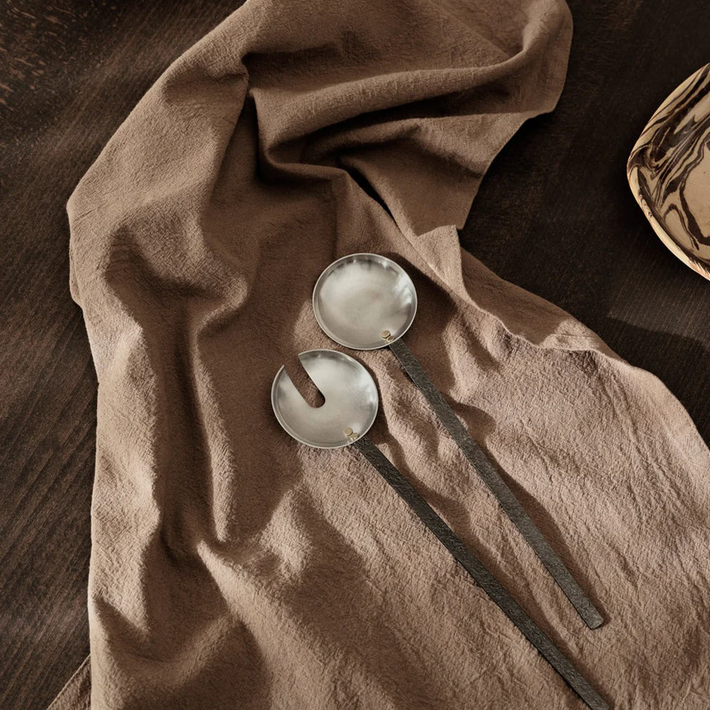 Ferm Living Obra Salad Servers Stainless Steel - Image 2