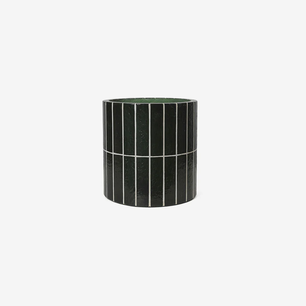 Ferm Living Pillar Plant Pot Dark Green