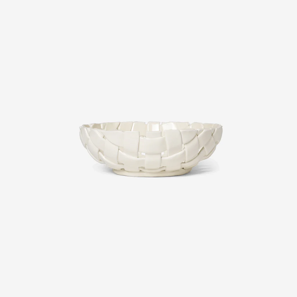 Ferm Living Plait Bowl Off White Large