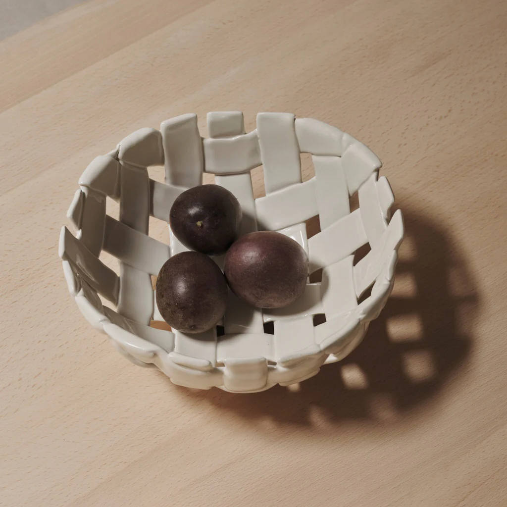 Ferm Living Plait Bowl Off White Large - Image 2