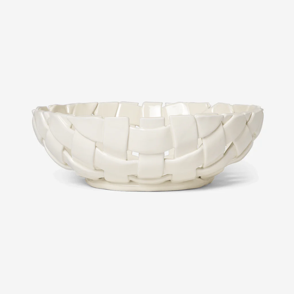 Ferm Living Plait Bowl Off White Large - Image 5
