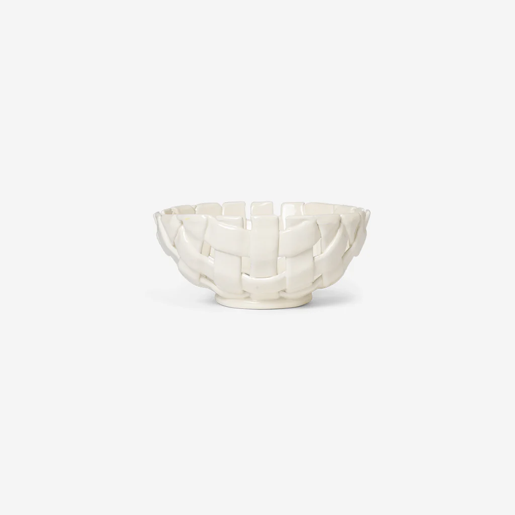 Ferm Living Plait Bowl Off White Small