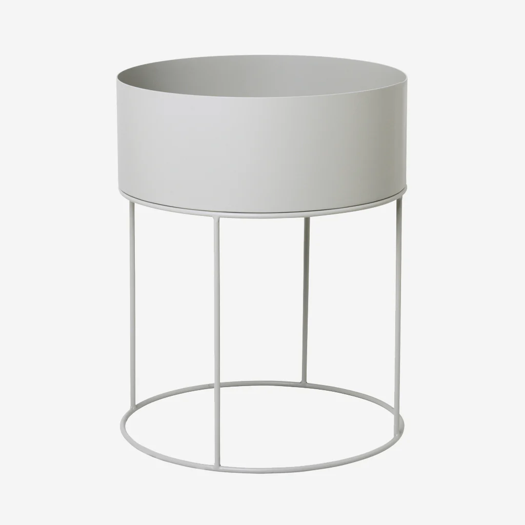 Ferm Living Plant Box Round Light Grey - Image 4