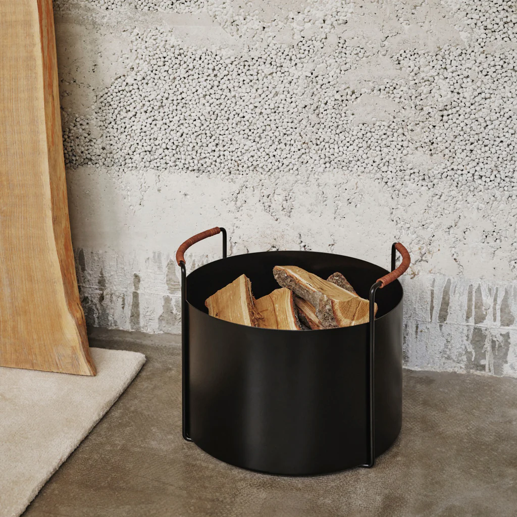 Ferm Living Port Firewood Bucket Black - Image 2