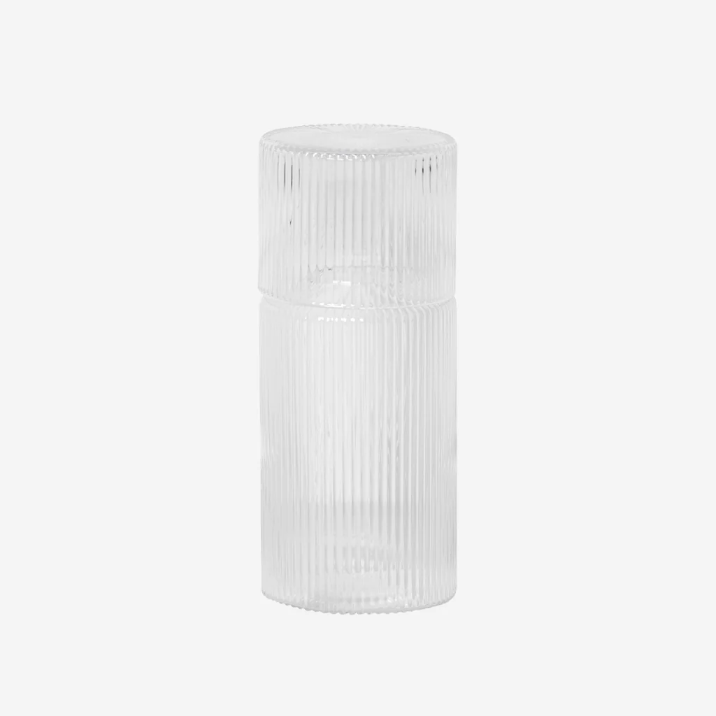 Ferm Living Ripple Carafe Set Small Clear - Image 5