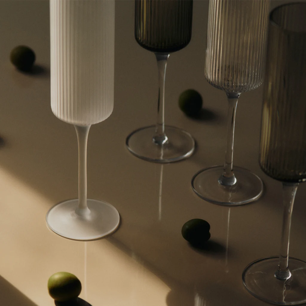 Ferm Living Ripple Champagne Flutes Smoke - Image 3