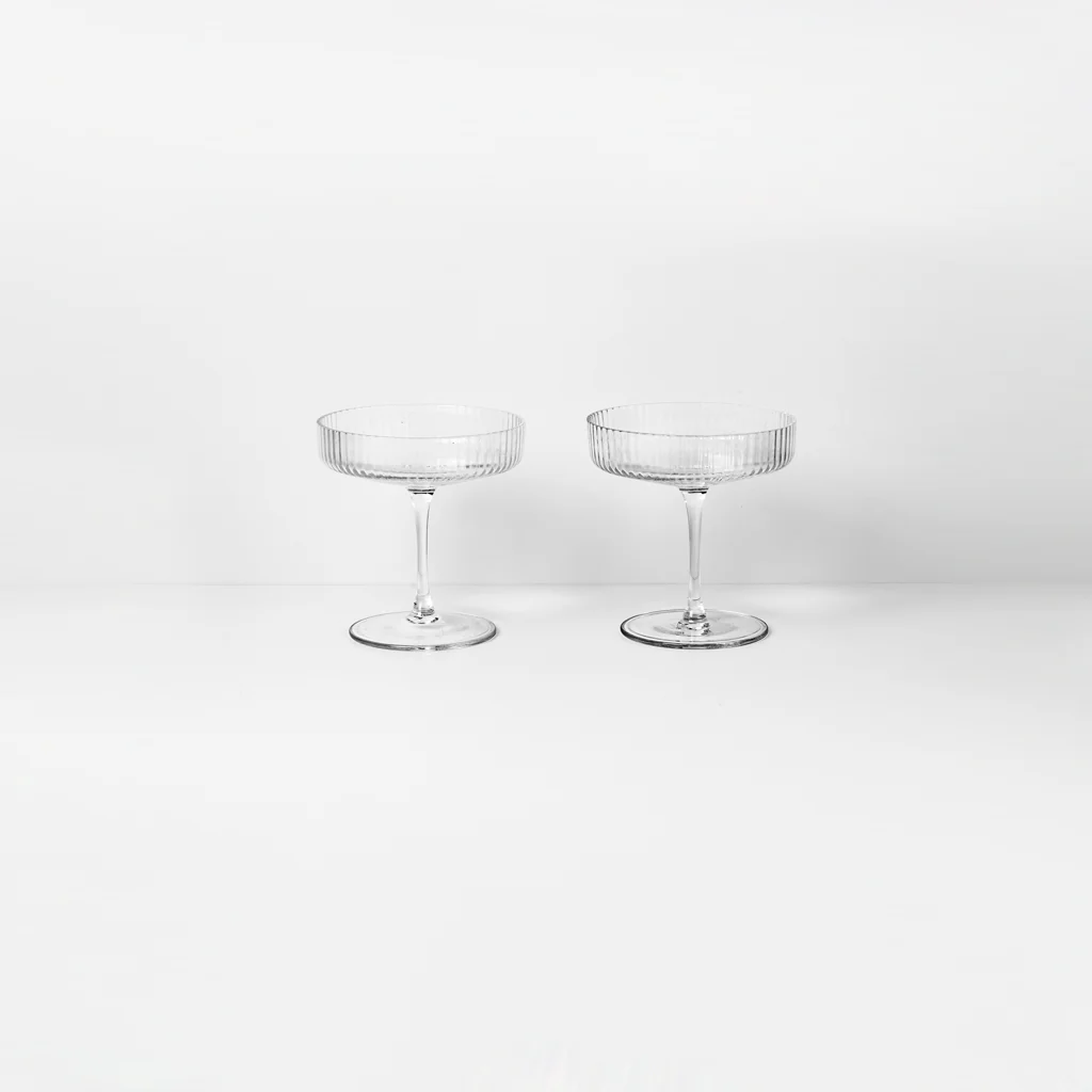 Ferm Living Ripple Champagne Saucer Clear