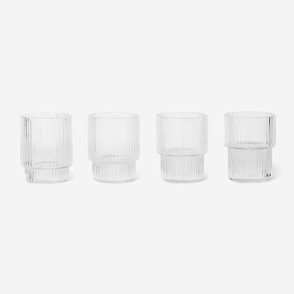 Ferm Living Ripple Glass Set Clear - Image 3