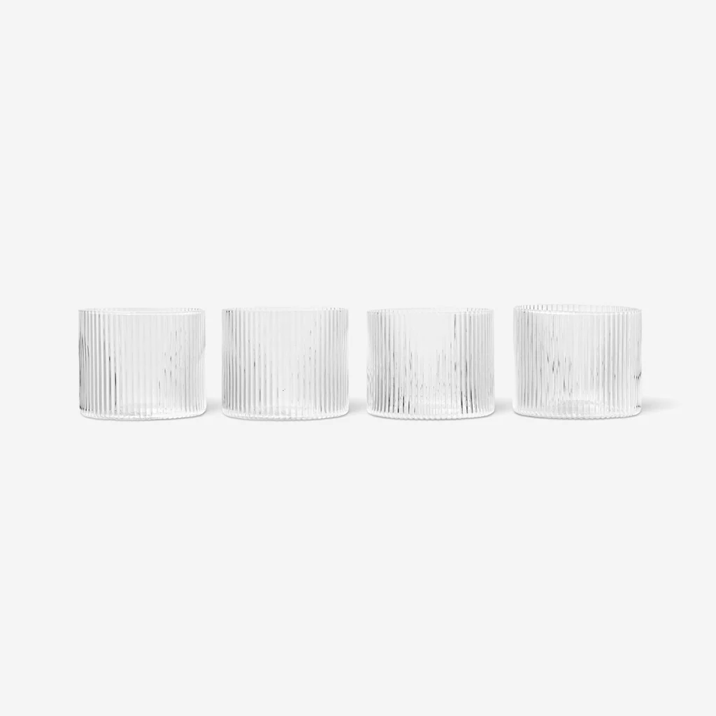 Ferm Living Ripple Low Drink Glasses Clear - Image 2