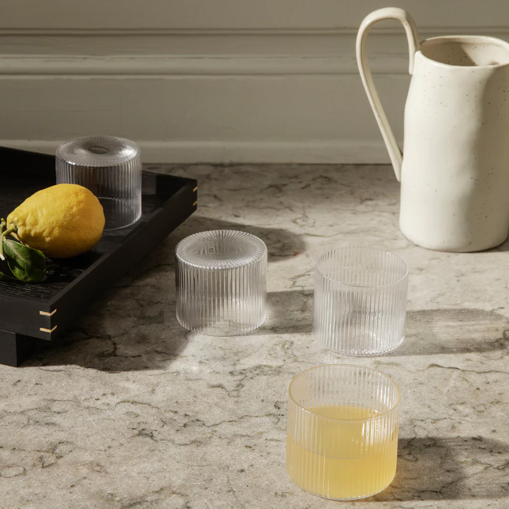 Ferm Living Ripple Low Drink Glasses Clear - Image 4