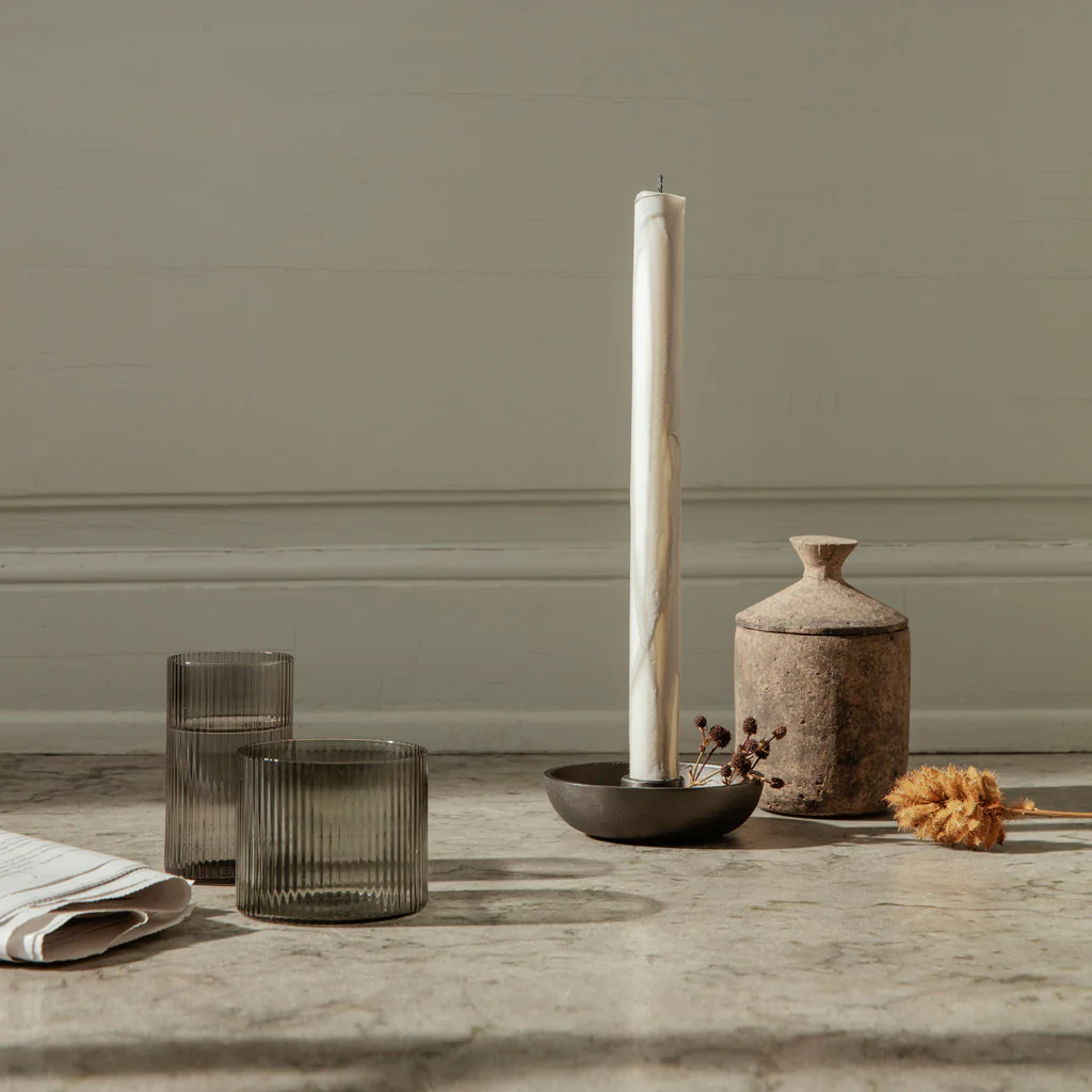 Ferm Living Ripple Low Drink Glasses Smoke - Image 2