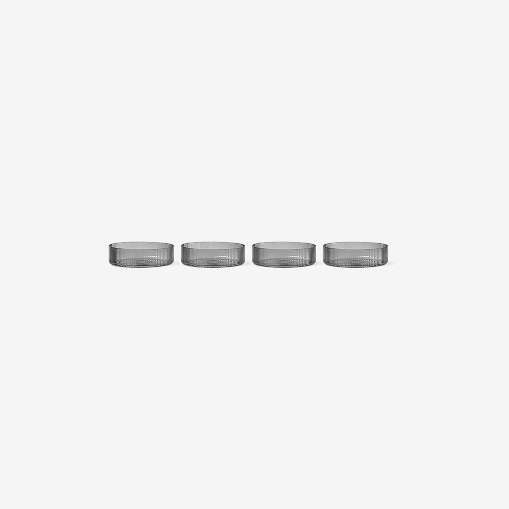 Ferm Living Ripple Serving Bowls Smoke