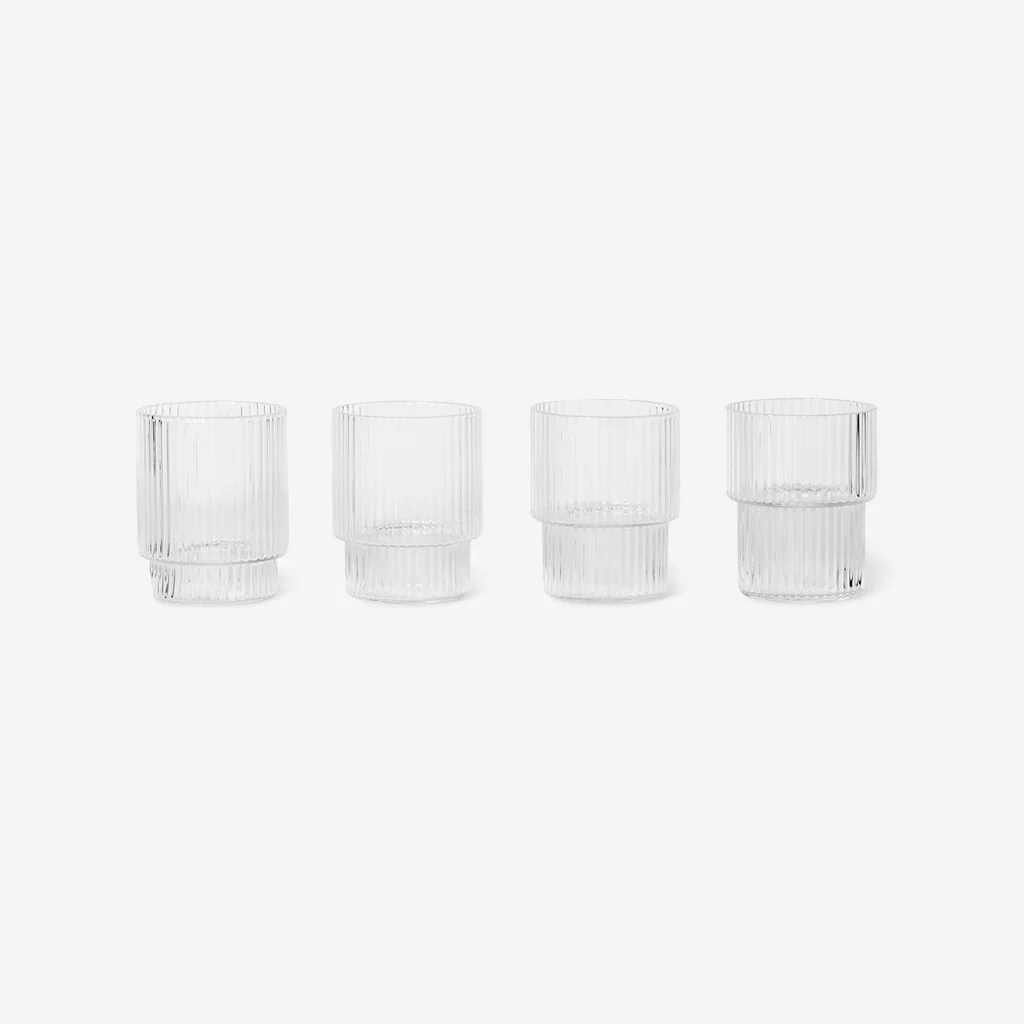 Ferm Living Ripple Shot Glass Set Clear - Image 3
