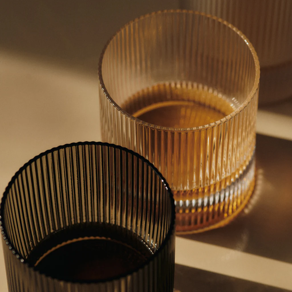 Ferm Living Ripple Tumbler Glasses Set of 2 Clear - Image 2