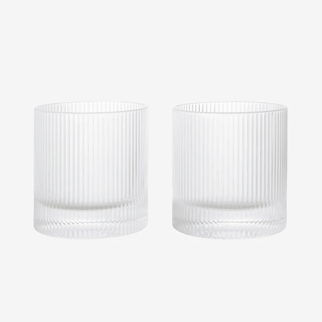 Ferm Living Ripple Tumbler Glasses Set of 2 Clear - Image 5